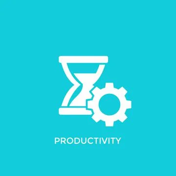 Productivity vector icon Illustrazione stock