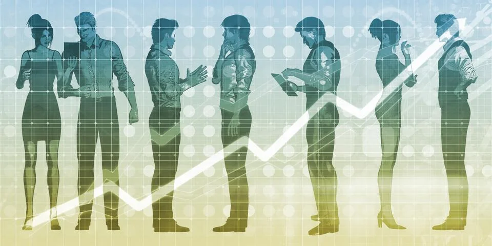 Productivity in the Workplace Stock Illustration