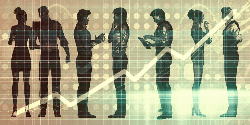 Productivity in the Workplace Stock Illustration
