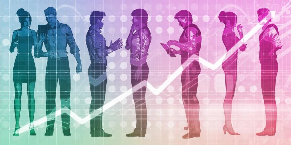 Productivity in the Workplace Stock Illustration