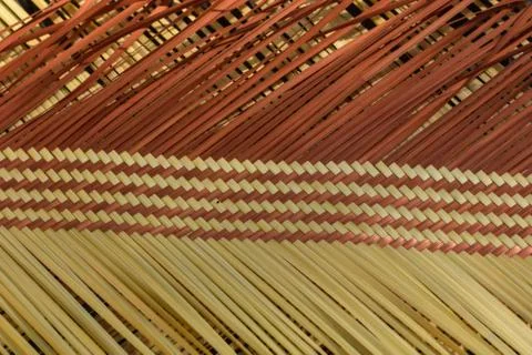 Products from bamboo processing, woven work, handicrafts, local wisdom Foto stock