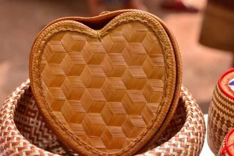 Products from bamboo processing, woven work, handicrafts, local wisdom Foto stock