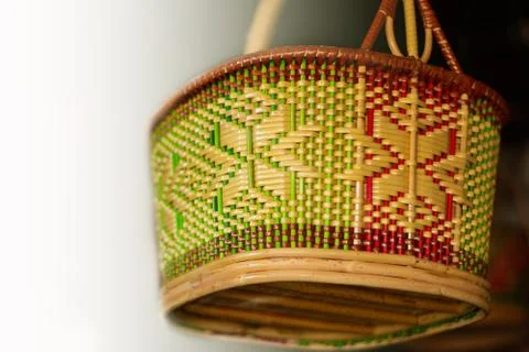 Products from bamboo processing, woven work, handicrafts, local wisdom Foto stock