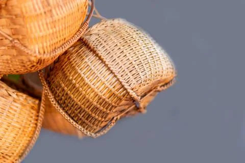 Products from bamboo processing, woven work, handicrafts, local wisdom Foto stock