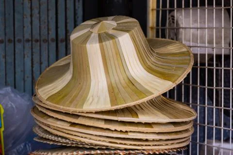 Products from bamboo processing, woven work, handicrafts, local wisdom Foto stock
