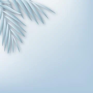 Products display 3d background podium scene with blue leaves geometric platfo Stock Illustration