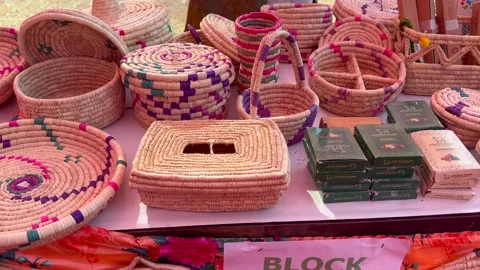 Products exhibition Video stock 325713612