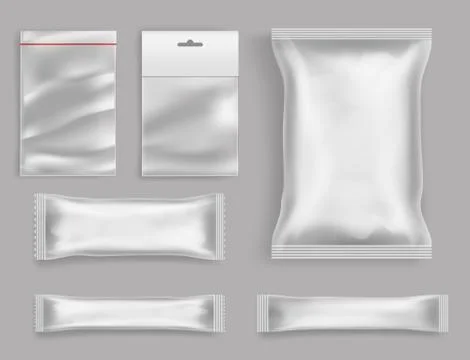 Products polyethylene packaging realistic Stock-Illustration
