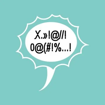 Profanity Comic speech Bubble isolated. Place for text swearing イラスト素材