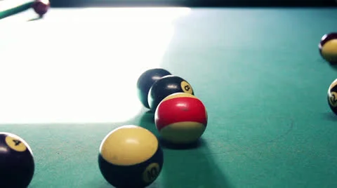 PROFESSINAL PLAYER OF BILLIARD REVERSE FIRST PITCH 動画素材 25708137