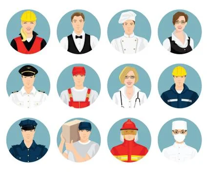 Profession character in uniform Stock Illustration