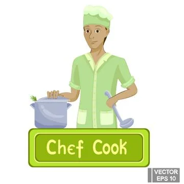 Profession chef cook Stock Illustration