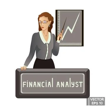 Profession Financial Analyst Ilustração Stock