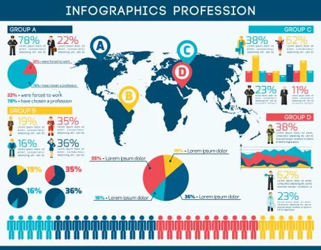 Profession Infographic Set イラスト素材