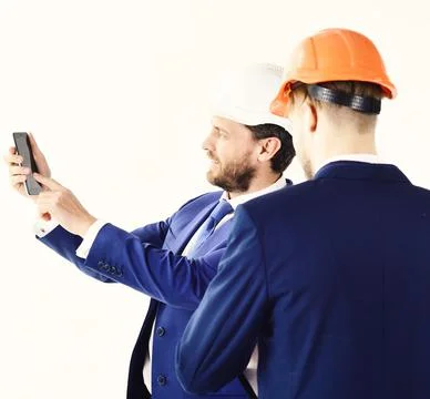 Profession, inspection, work, building, engineering concept. Project manager Stock Photos