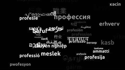 Profession Translated in 57 Worldwide Languages Endless Looping 3d Zooming Wo Stock Footage 145215030