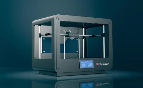 Professional 3d printer Stock Illustration