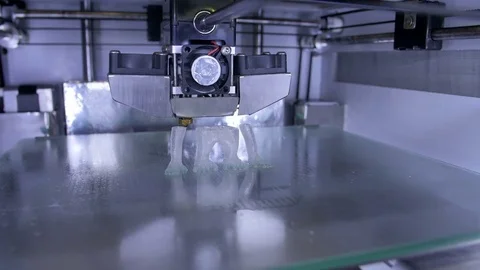 Professional 3d printer in working operation Stock Footage 69838583