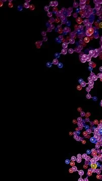 Professional 3d rendering of a complex peptide chain protein structure isolat Stock Illustration