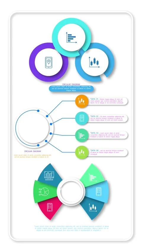Professional 4K Charging Pie and Donut Chart Animation on White Background Stock Footage 289808903
