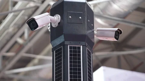 Professional 4K Security Cameras. Stock Footage 312161657