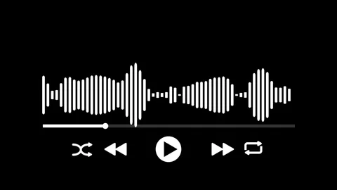 Professional 60 Seconds Countdown with Sound Waves on Black Background 動画素材 331526721