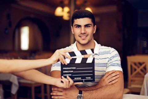 Professional Actor Ready for a Shoot Stock Photos