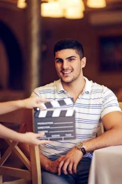 Professional Actor Ready for a Shoot Stock Photos