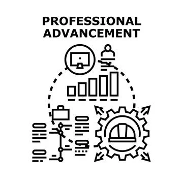 Professional advancement and career development vector Stock Illustration