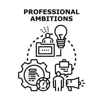 Professional ambitions developing career strategy and success planning イラスト素材