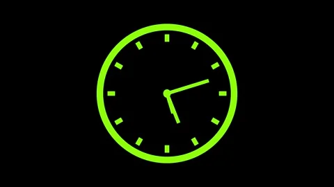 Professional Analog Clock Animation for Business Productivity and Timing Co.. Stock Footage 337077003