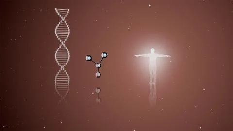 Professional analysis of DNA Structure, genes and genetic disorders, science Stock Illustration