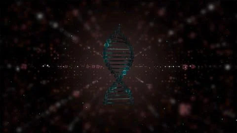 Professional analysis of DNA Structure, genes and genetic disorders, science Illustrazione stock