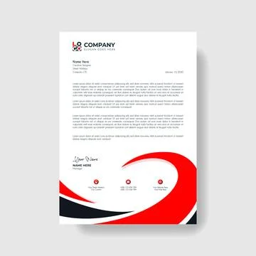 Professional and creative corporate business letter head template. Stock Illustration