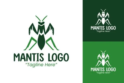 Professional and Creative Mantis Logo Design for Branding and Business Ilustração Stock