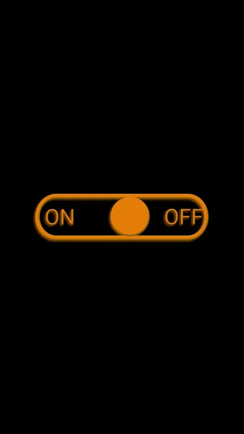 Professional animated toggle switch glowing controls applications software inter Stock Footage 340479307