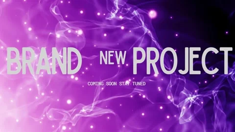 Professional animation of text stating brand new project. intro video Stock Footage 306274853