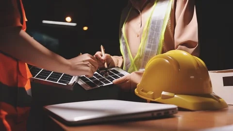 Professional architect designer structural engineer team colleagues working.. Stock Footage 336211178