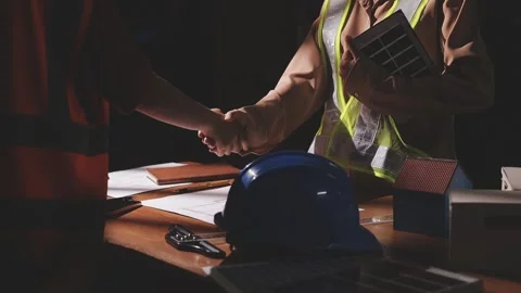 Professional architect designer structural engineer team colleagues working.. Stock Footage 336211331