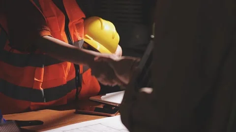 Professional architect designer structural engineer team colleagues working.. Stock Footage 336211354