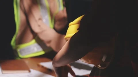 Professional architect designer structural engineer team colleagues working.. Stock Footage 336211423