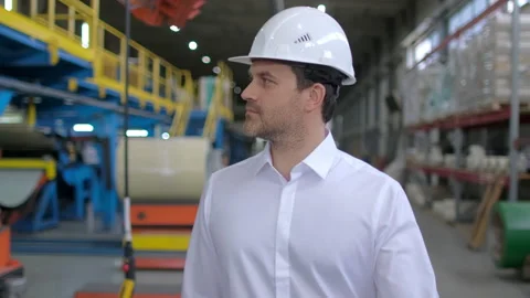Professional architect engineer man businessman business people in hard hat Video stock 156229459