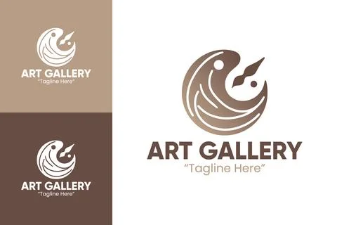 Professional Art Gallery Logo Stock Illustration