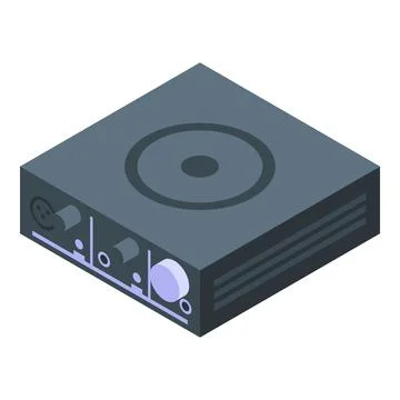Professional audio interface showing recording studio equipment Stock Illustration