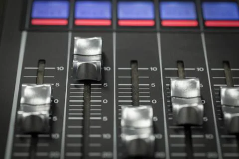 A professional audio mixer Stock Photos