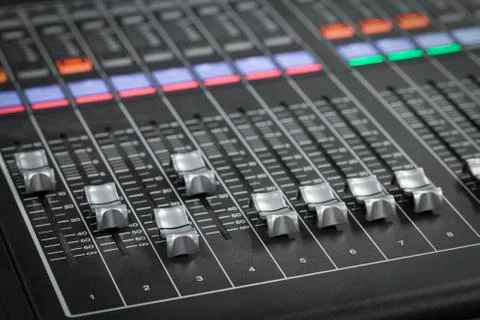 A professional audio mixer Stock Photos