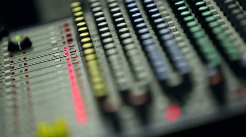 Professional audio mixing console Stock Footage 59872377
