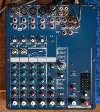 Professional audio mixing console. Foto stock