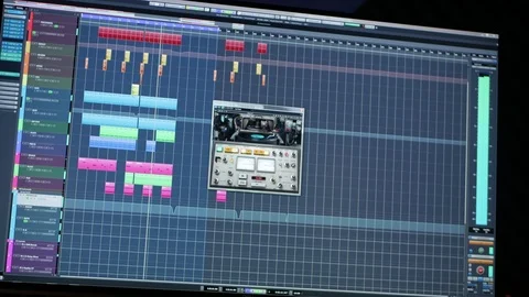Professional audio software Cubase on workstation computer display Stock-Footage 88332677