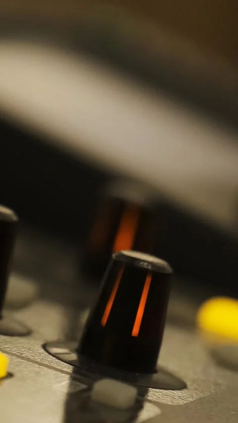 Professional Audio Sound Mixer Console Vertical Video Stock-Footage 334876029